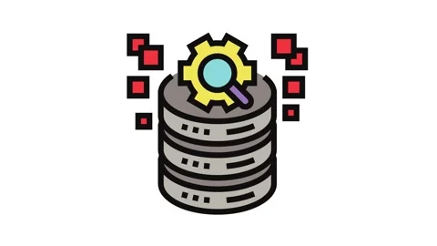Query optimization database color icon animation Stock Footage 326106280