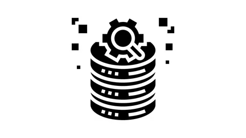 Query optimization database glyph icon animation Stock Footage 326153121