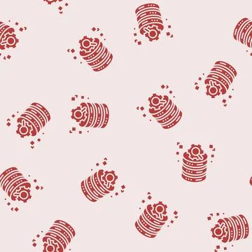 Query optimization database glyph seamless pattern Illustrazione stock