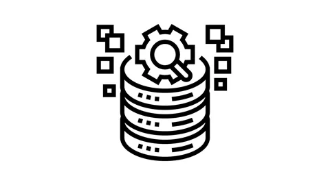 Query optimization database line icon animation Stock Footage 326132256