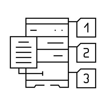 Query optimization database line icon vector illustration イラスト素材