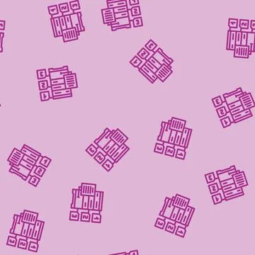 Query optimization database line vector seamless pattern 스톡 일러스트
