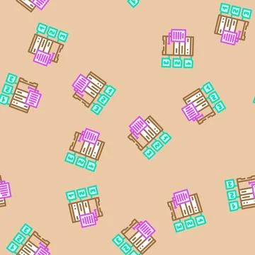 Query optimization database vector seamless pattern Stockillustratie