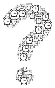 Query Shape of Alarm Clock Icons Illustrazione stock