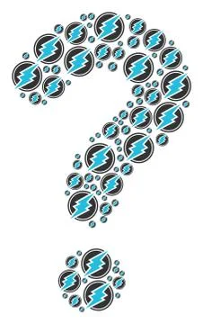 Query Shape of Electroneum Icons Illustrazione stock