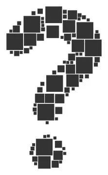 Query Shape of Filled Square Icons Illustrazione stock