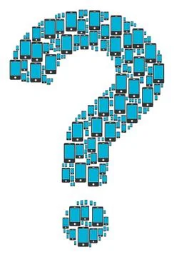 Query Shape of Smartphone Icons Stock Illustration