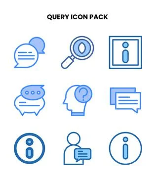 Query Two Colour Graphics Icons Pack Illustrazione stock