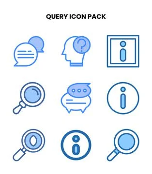 Query Two Colour UI Icons Pack Stock Illustration