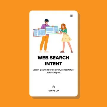 Query web search intent vector Stock Illustration