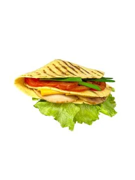 Quesadilla isolated on a white background Stock Photos