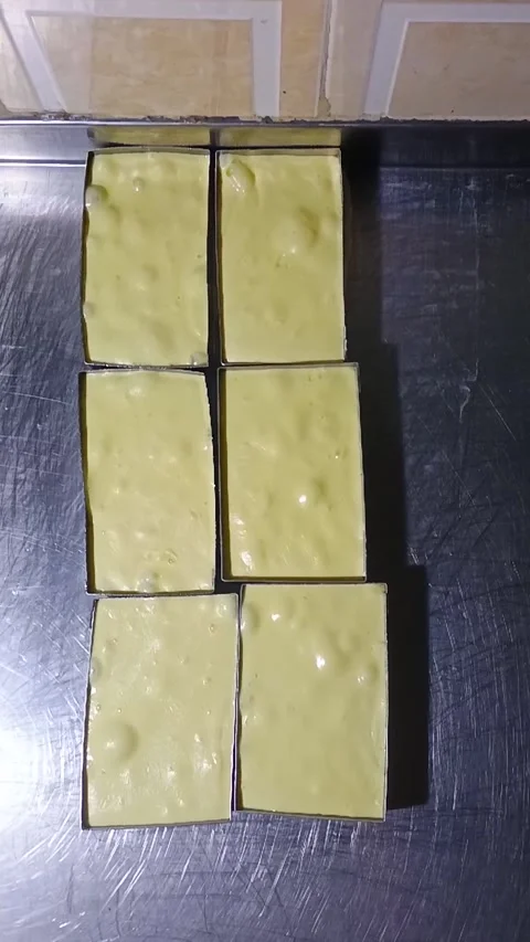 Quesillos Yaguareño in rectangular molds Stock Footage 305492969