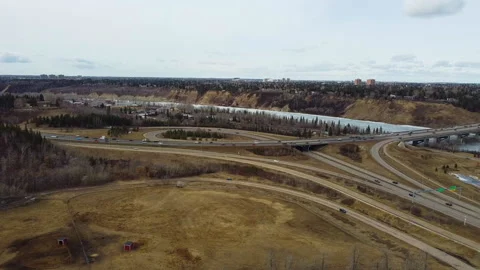 Quesnell Bridge Fox Drive Interchange Dolly Along Stock Footage 151724167