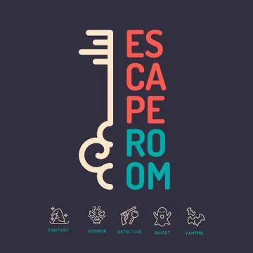 Quest game poster. Stock Illustration