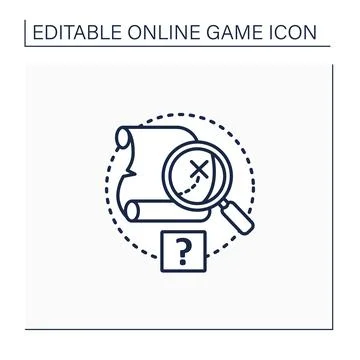 Quest line icon Stock Illustration