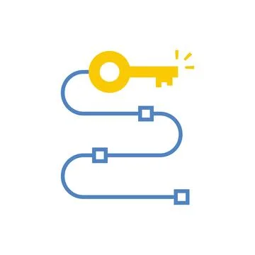 Quest points like minimal route Stock Illustration