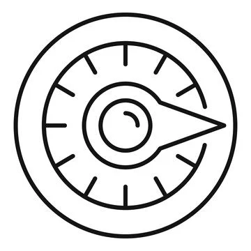 Quest timer icon, outline style 库存插图