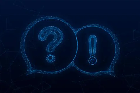 Question and Answer banner. Megaphone banner. Web design. Vector stock Illustrazione stock