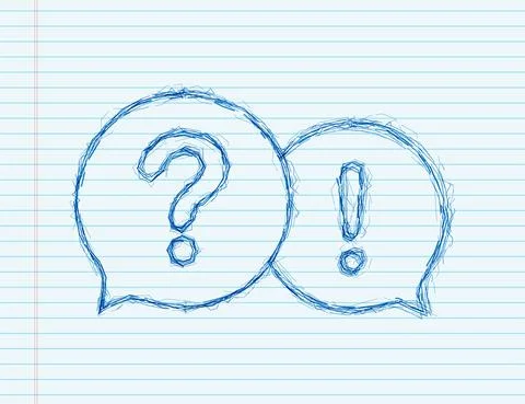 Question and Answer banner. sketch icon. Megaphone banner. Web design. Vector Illustrazione stock