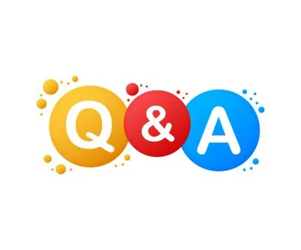 Question and Answer Bubble Chat on white background. Vector illustration. Illustrazione stock