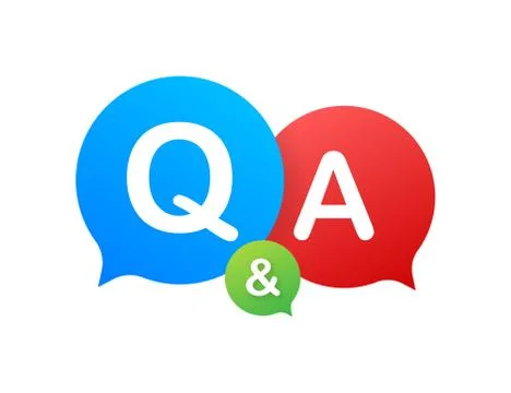 Question and Answer Bubble Chat on white background. Vector stock illustratio Stock Illustration