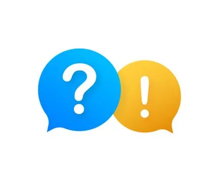Question and Answer Bubble Chat on white background. Vector stock illustration. Stock Illustration