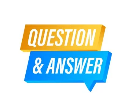 Question and Answer Bubble Chat on white background. Vector stock illustration. Stock Illustration