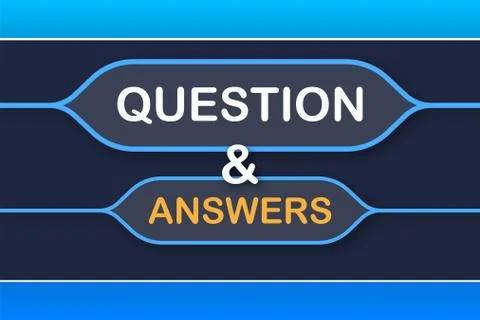 Question and Answer Bubble Chat on white background. Vector stock illustration. Stock Illustration