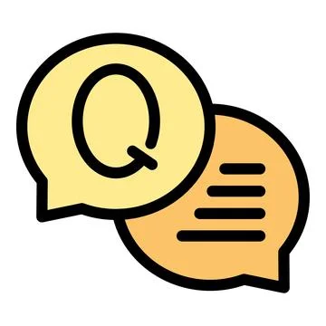 Question and answer chat bubbles exchanging information Stock Illustration