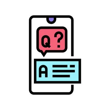 Question and answer color icon vector illustration Illustrazione stock
