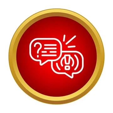 Question and answer communication chat bubbles icon Stock Illustration