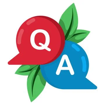 Question and answer concept. Ask and Answer with bubble chat icon. Stock Illustration