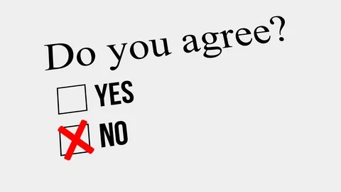 Question and answer. Do you agree – No. Survey. Stock Footage 111426399