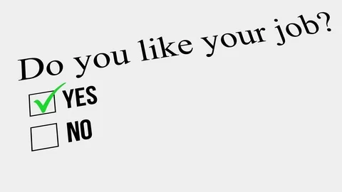 Question and answer. Do you like your job – Yes. Survey. Stock Footage 111426599