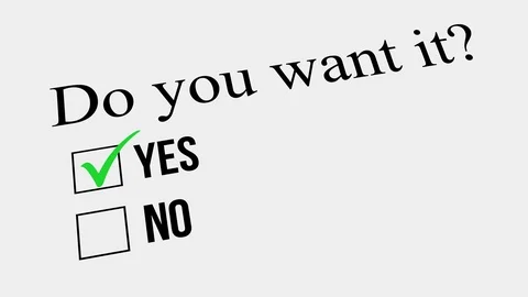 Question and answer. Do you want it – Yes. Survey. Stock Footage 111427060