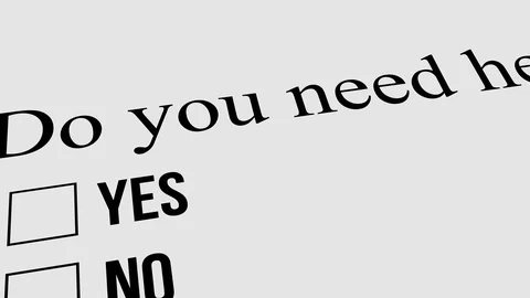 Question and answer. Do you need help – Yes. Survey. Stock Footage 111427065