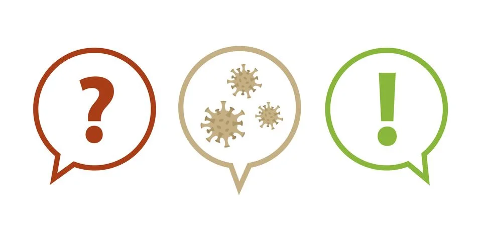 Question and answer faq virus info graphic Illustrazione stock