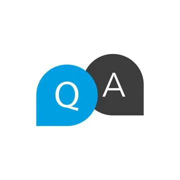 Question and answer flat design icon. Vector illustration. Ilustración de archivo