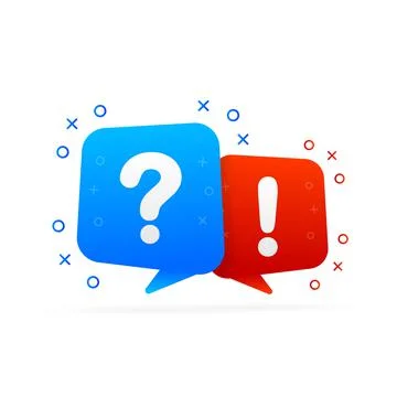 Question and answer flat design icon. Vector illustration Stock Illustration