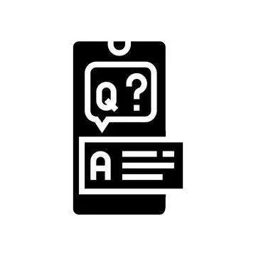 Question and answer glyph icon vector illustration Stock Illustration