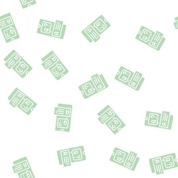 Question and answer glyph seamless pattern Stock Illustration