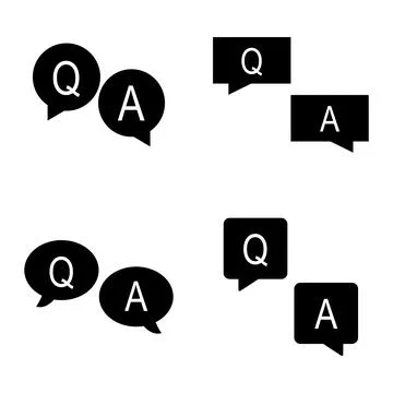 Question and answer icon vector Stock Illustration
