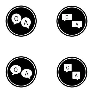 Question and answer icon vector Illustrazione stock