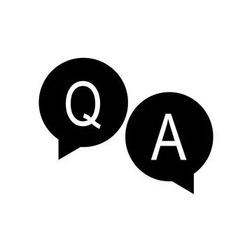 Question and answer icon vector Stock Illustration