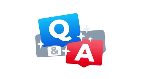 Question and answer icon on white and green screen background Stock Footage 309522357