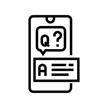 Question and answer line icon vector illustration Stock Illustration