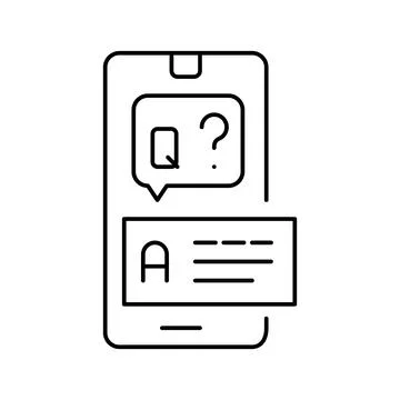 Question and answer line icon vector illustration Stock Illustration