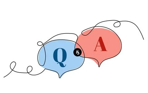 Question and answer line icon designed as faq outline symbol Stock Illustration