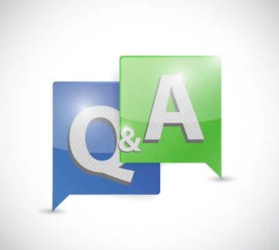 Question and answer message bubble illustration 스톡 일러스트