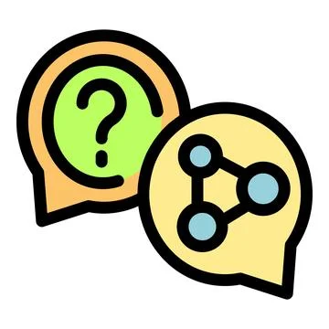 Question and answer in speech bubbles representing online forum イラスト素材